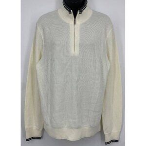 Michael Kors Mens Knit Turtle Neck Sweater Medium M Bone Gray Long Sleeve New